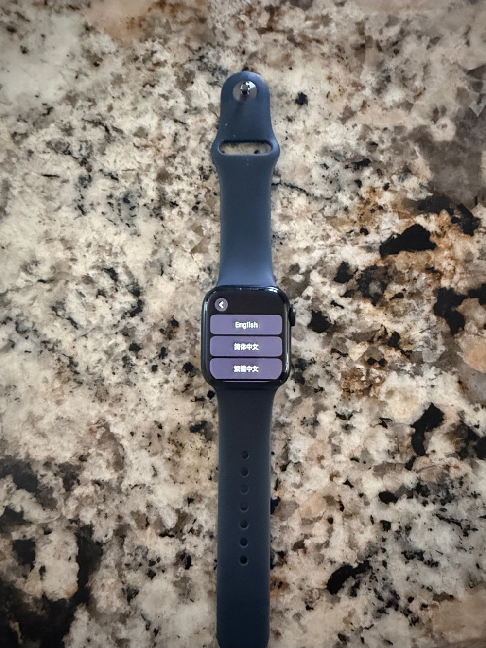 Apple Watch with Black Silicone Band